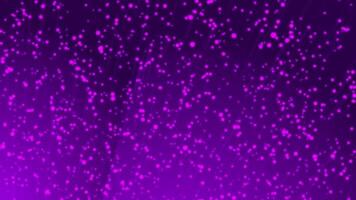 Abstract background of rapidly moving purple particles in space video