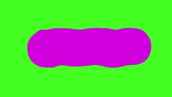 Lonely pink cloud on green isolated background video