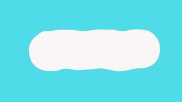 A white cloud floats in the blue sky video