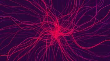 Abstract background of electric motion lines, tangled web lines, chaotic motion wallpaper video