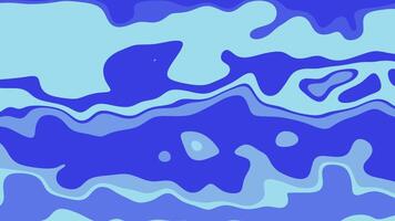Abstract geometric chaotic blue background of changing particles and streamlined shapes video