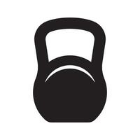 Simple kettlebell icon. Gym exercise weight icon. vector