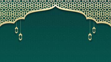 Islamic design with hanging lanterns vector