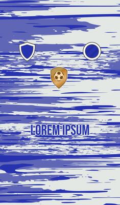Sports jersey design featuring a blue and white abstract pattern.
