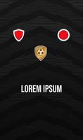 Black Soccer Jersey with Chevron Detailing vector