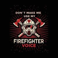 Firefighter voice graphic design vector