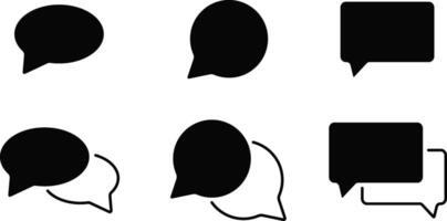 chat box and empty social media message balloon. Conversation symbol. Web chat sign. Trendy message symbol. talk message Bubble chat icons. online communication vector