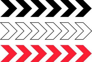 dynamic moving Arrow icon set. traffic arrow sign. speed direction symbol. chevron arrow symbol. Road arrow zigzag chevron speeds vector