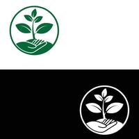 Two logos for a plant nursery company vector