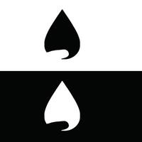 A black and white image of a drop of water vector