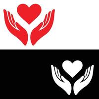 Hands holding a heart vector