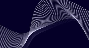Elegant Dark Wave Line Background Abstract Flowing Curve Design vector