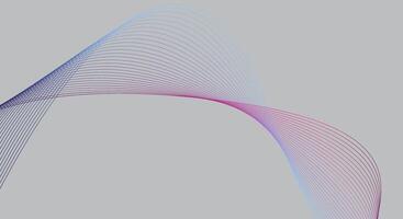 Gradient Wave Line Art Abstract Colorful Curves on Light Background for Modern Design vector