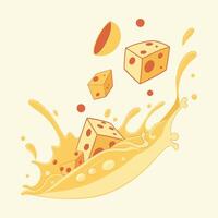 Splashing Melted Cheese Creative design vector
