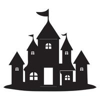 Medieval Castle Silhouette Illustration vector