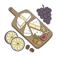 Gourmet Cheese Appetizer Food design vector