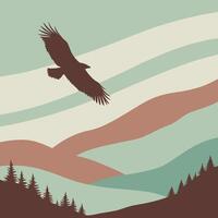 Soaring Eagle Sky Freedom Illustration vector