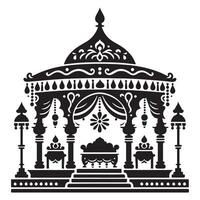 Silhouette icon of canopy structure vector