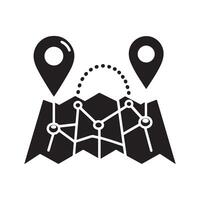 Route Planning and Navigation Icon vector