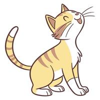 Happy Cat Smiling Upwards icon vector