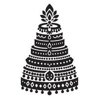 Silhouette icon of Radha bangles in stacked vector