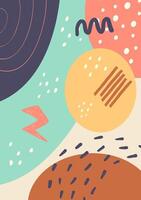 Scandinavian color abstraction. Scandinavian style of painting with geometric of texture. vector