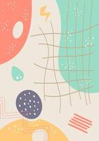Scandinavian color abstraction. Scandinavian style of painting with geometric elements of texture. vector
