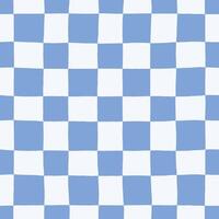 Minimalist Checkered Seamless Pattern in Blue and White vector