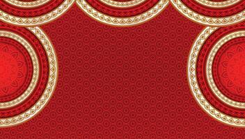 Luxury Mandala Background Red In Color vector
