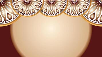 Gold floral design background vector