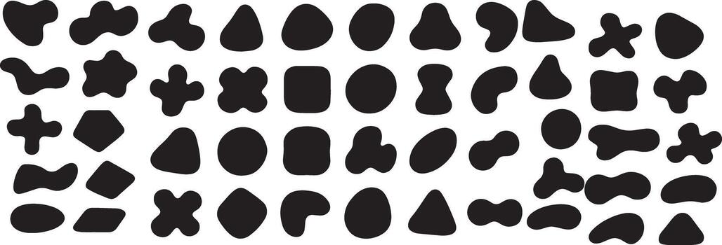 Organic shapes abstract pattern blobs irregular shapes vector