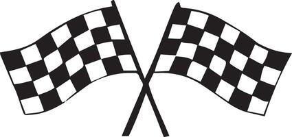 Checkered racing flags checkered flags black and white vector