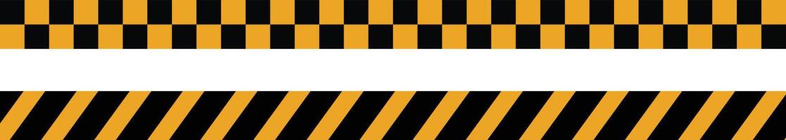 Black and yellow striped pattern with white space abstract vector