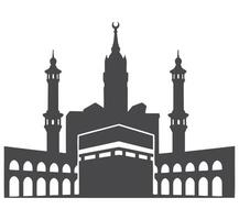Islamic holy site mosque architecture kaaba building vector