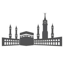 Islamic architecture silhouette mosque mecca vector