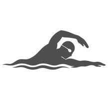 Swimmer in motion swimming water vector