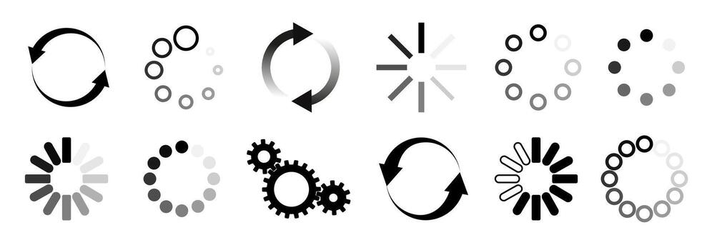 Load icon. Loading circle website buffer loader or preloader. download or upload status icon vector