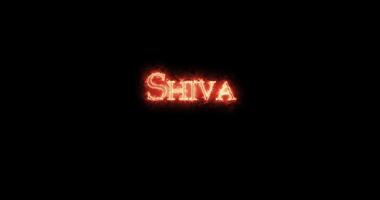 Shiva written with fire. Loop video
