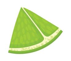 Lime wedge isolated on a white background, embodying freshness and health while highlighting vibrant citrus flavor, perfect for enhancing food and beverage advertising vector