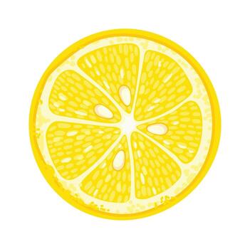 redondo limón rebanada con visible semillas y textura, creando un vibrante y refrescante imagen Perfecto para comida y bebida, salud, y estilo de vida proyectos vector