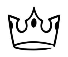 Simple, elegant line art of a crown symbolizing monarchy, power, achievement and victory, perfect for logos, icons, or graphic design projects vector