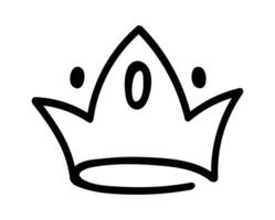 Simple, hand drawn crown representing royalty, power, and authority, created with a continuous line for a minimalist and elegant design, suitable for various design projects vector