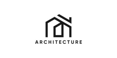logo design architect and home,minimalist line design modern. vector