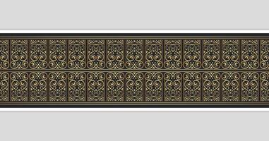 luxury Swirl Decorative Seamless Pattern Border Repeatable Ornament Design vector