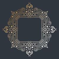 Elegant Golden Ornament swirls Frame vector