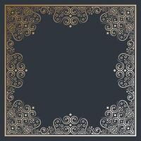 Golden classic Ornament Frame Design vector