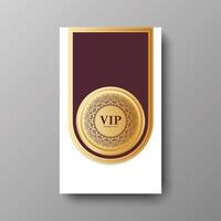 Elegant Gold Framed VIP Card Design for Exclusive Member Access. vector