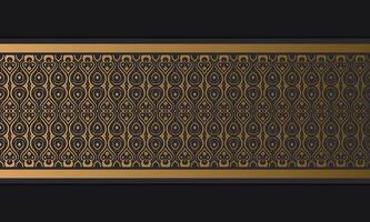 Golden Swirl Decorative Seamless Pattern Border Repeatable Ornament Design vector