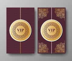 Gold Framed VIP Card Design for Exclusive Member Access. vector