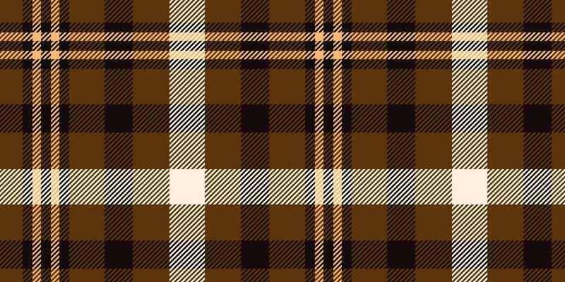 A seamless brown and black tartan plaid pattern with warm, rich tones and bold lines, ideal for rustic textiles, decor, and autumn themes.
